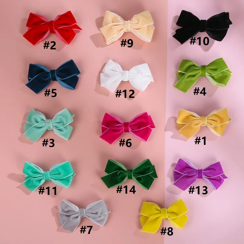 Diademas para ni&ntilde;a, diademas con Clip de primavera, diferentes colores puros, bandas para el pelo encantadoras, ajustables, accesorios para el cabello de moda-2