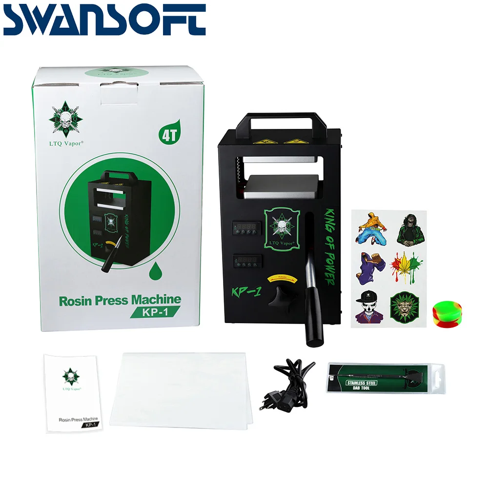 

SWANSOFT оригинальный подлинный KP-1 Rosin Tech тепловой пресс-машина 115*120 Двойные Тепловые пластины ручной Rosin Dab пресс