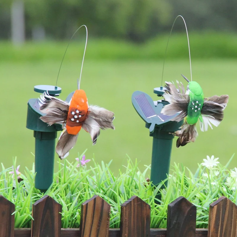 

4Pack Solar Powered Flying Butterfly Bird Sunflower Outdoor Yard Garden Stake Ornament Vivid Garden Decoration