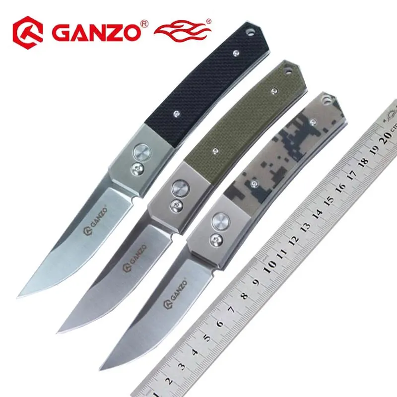 Складной нож Ganzo G7361 F7361 440C 58 60HRC G10 с ручкой походный инструмент для выживания