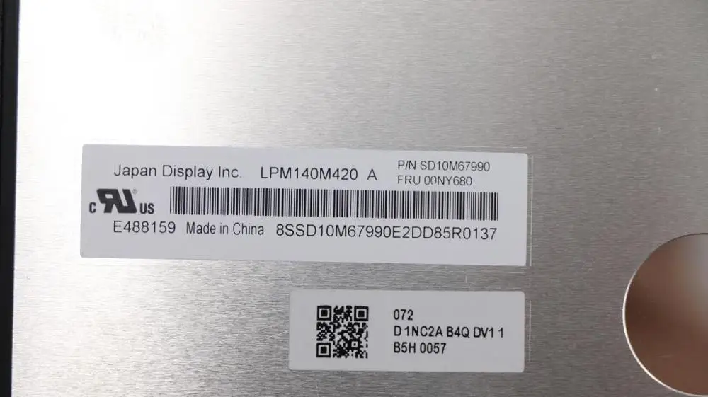 

For Lenovo ThinkPad X1 Yoga 3rd generation LCD touch screen assembly replacement FRU: 01AY929 WQHD LPM140M420