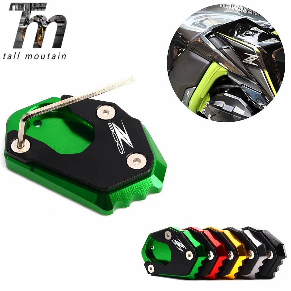 

2019 New Design Motorcycle Side Stand Enlarger Extension Pad For Kawasaki Z900 Z 900 Z900RS Z900 RS 2018 2019 2020 Accessories
