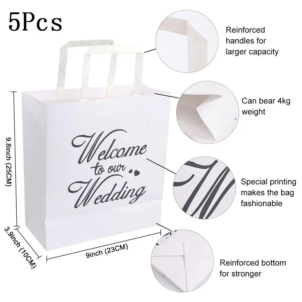 5Pcs White Gift Bag Теплые вечерние украшения для девичника забавные вечерние открытки для девичника подарок для девичника - Цвет: 5Pcs White Gift Bag