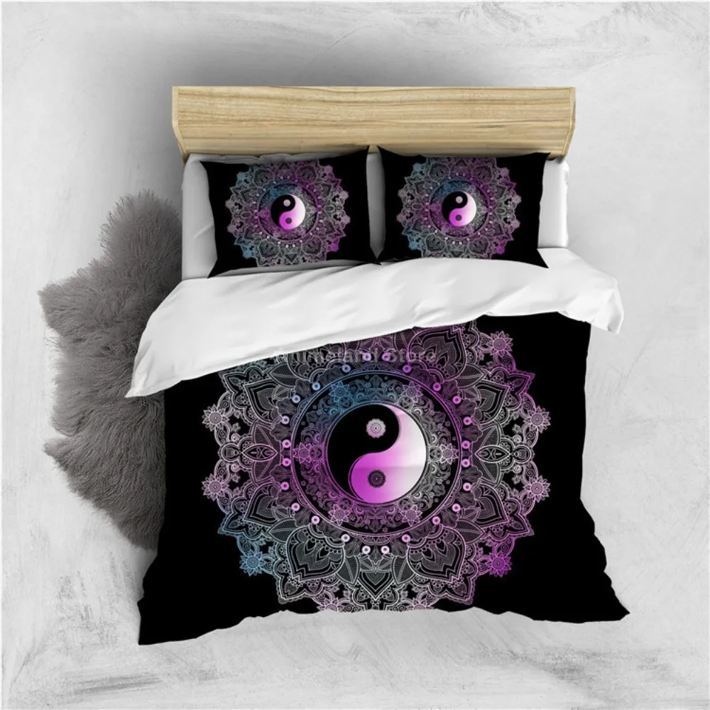 

Bohemia Style Fantasy Tai Chi Bedding Set Bed Linen Twin Full Queen King Single Double Size Duvet Cover Sets with Pillowcase