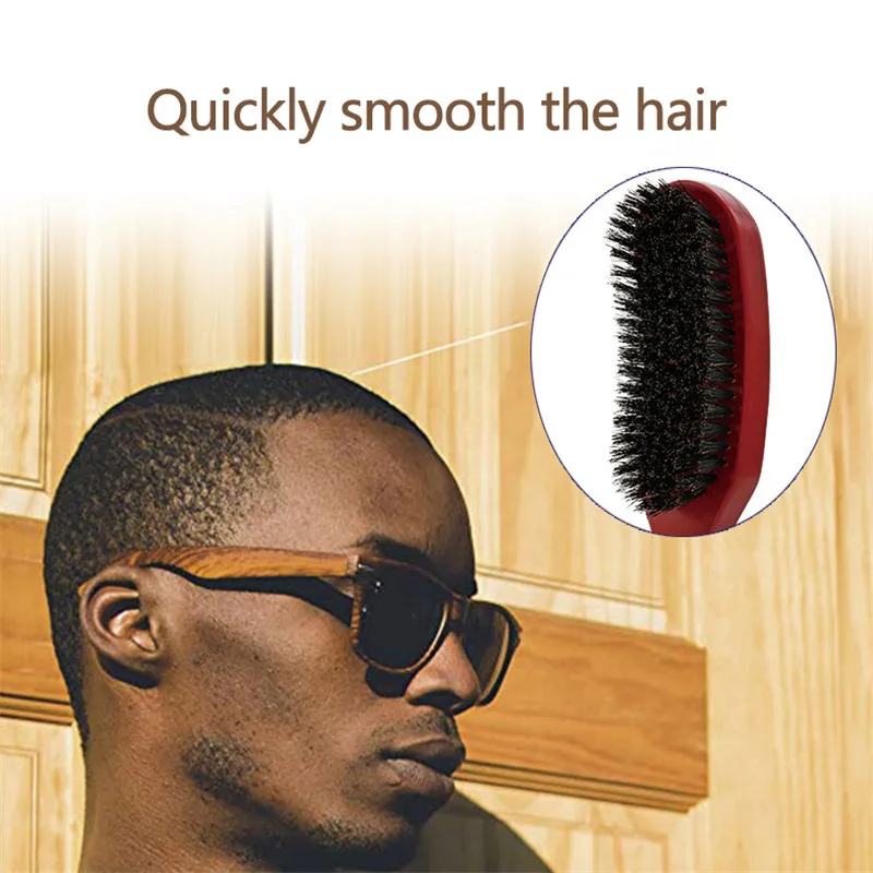 Щетиная волнистая щетка с деревянной ручкой Антистатическая расческа для волос