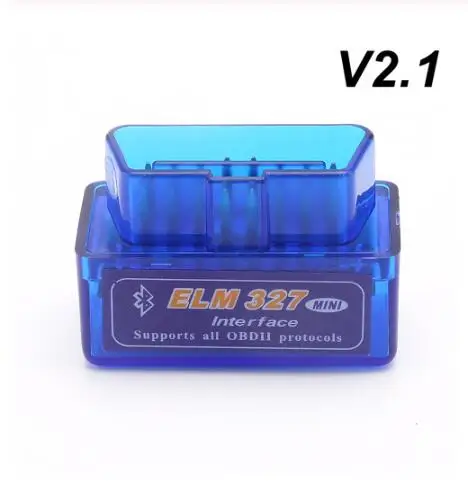 Диагностика автомобиля elm327 v1.5 OBD mini ELM327 V1.5 Bluetooth OBD2 V2.1 Авто сканер OBDII 2 автомобилей ELM 327 Тестер диагностический инструмент для Android для Windows symbian - Цвет: V2.1 BLUE