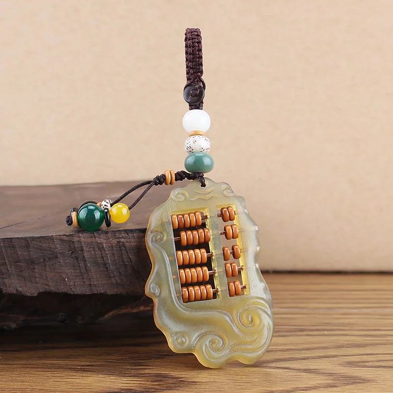 Модный мужской брелок в форме полосатого рога брелок-кольцо Абака виде