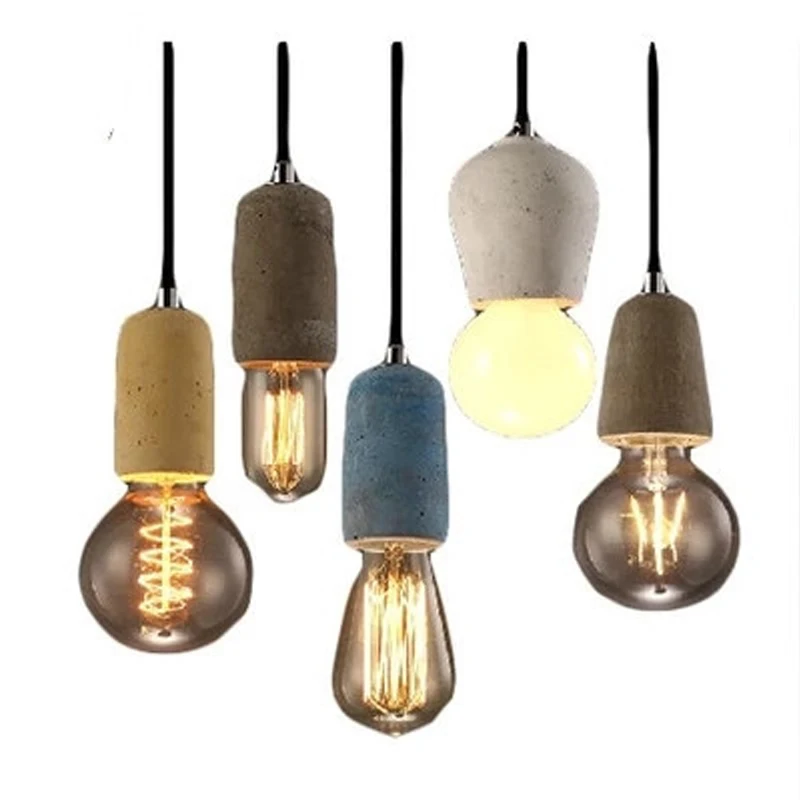 Современные подвесные светильники бетонные для кухни столовой цементный