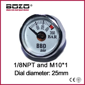 Ручной насос для пейнтбола, миниатюрный манометр 18NPT M10 * 1, 350 бар