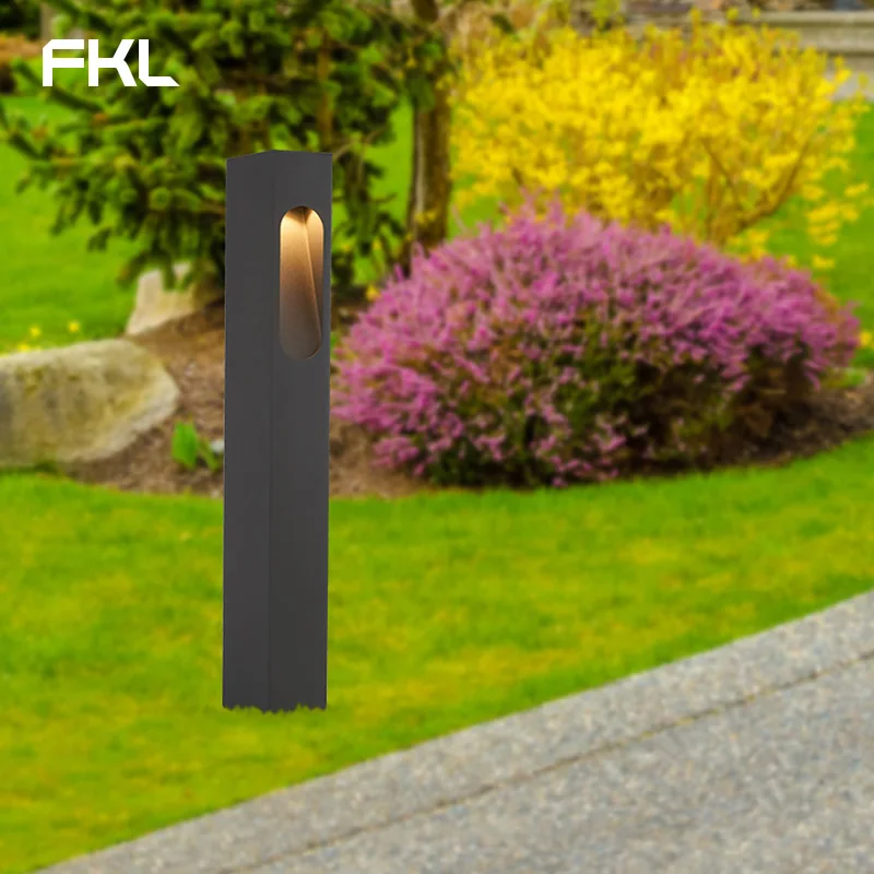 FKL простой современный сад во дворе колонна лампа уличный фонарь наружный пейзаж