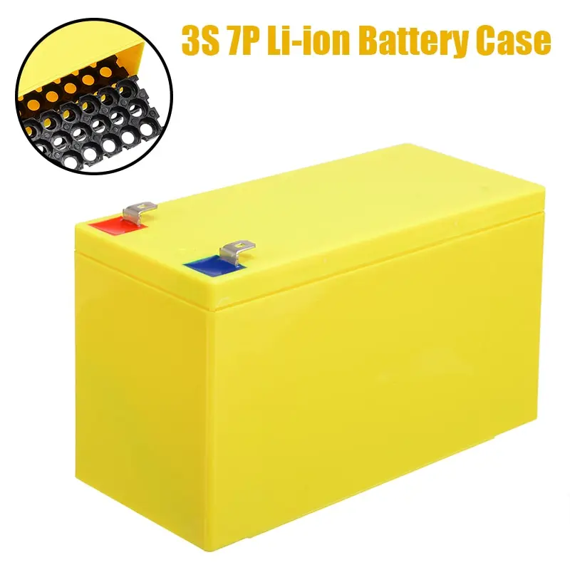 

1Set 3 Series 7 Parallel Plastic Shell Li-ion Tool Case + Holder Battery Storage Boxes For 18650 Powerwall Batteries Pack DIY