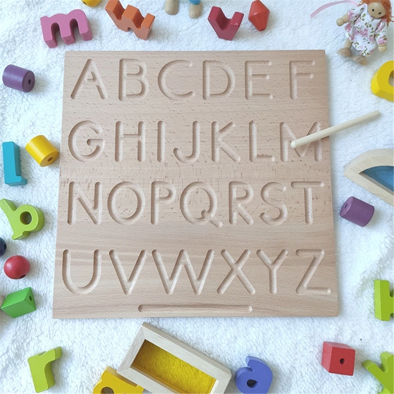 

Wood Alphabet Tracing Board from Montessori Letters Wooden Letters
