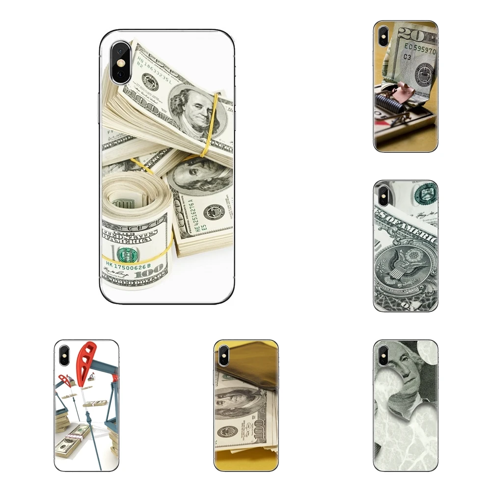 Мягкий прозрачный просвечивающийся чехол Чехлы доллар для huawei Honor 7X V10 6C V9 6A