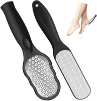 2pcs stainless steel pedicure tools set foot rasp remover with dual sided foot file foot grater scrubber for feet hand care