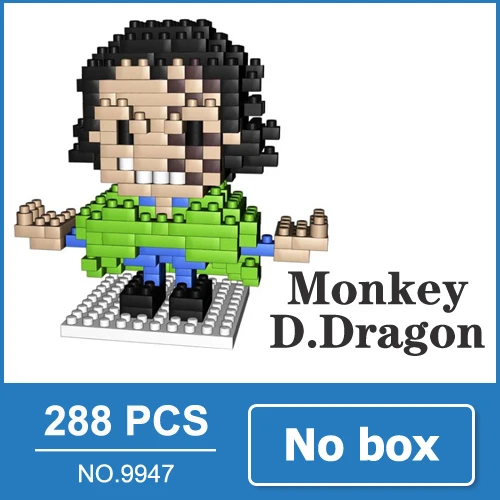 Dragon no box One Piece Ван Пис фигурки из аниме Луффи Эйс Нами Зоро Чоппер Санджи Робин фигурки аниме игрушка мини конструктор подарок для детей парень - Цвет: Dragon no box