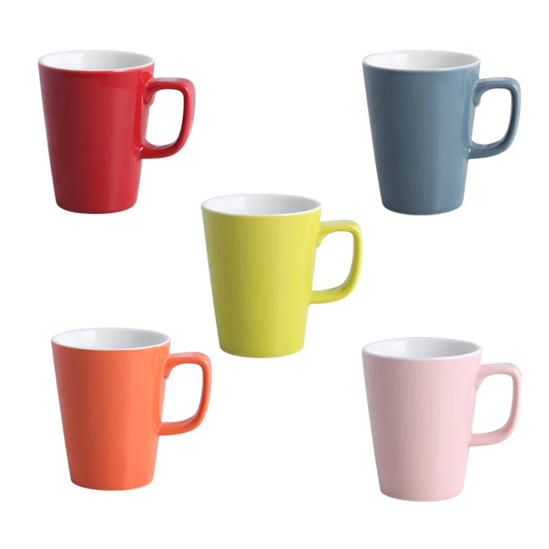 Оригинальные разноцветные глазурованные керамические кружки для капучино латте