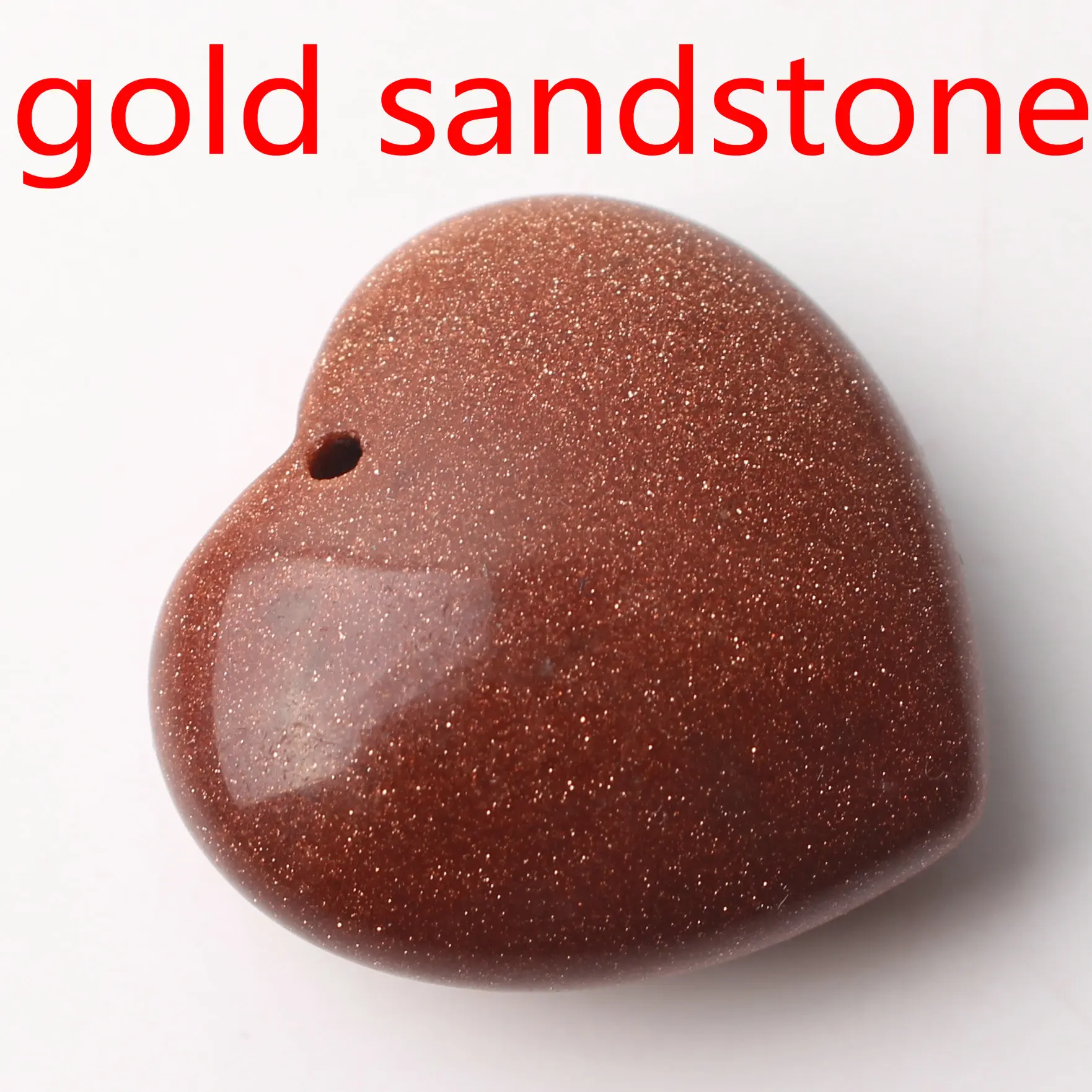 Gold sandstone Натуральный кристалл Аметист Роза Кварц сердце форма кулон с отверстием ожерелье аксессуары ювелирных изделий камень, реики целебный подарок - Цвет: Gold sandstone