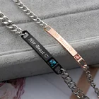 Парные браслеты из нержавеющей стали для мужчин и женщин, стильный браслет с надписью His Queen Her King, украшение с кристаллами в виде короны, хороший подарок на день Святого Валентина, 1 шт.