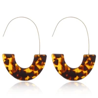 u shape acrylic drop earrings for women bohemian acetate geometric pendant earrings