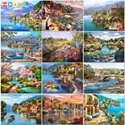 Домашний декор вышивка крестиком 3D Алмазная картина полная дрель квадратная 5D алмазная вышивка пейзаж Бриллиантовая мозаика дома пейзаж M504