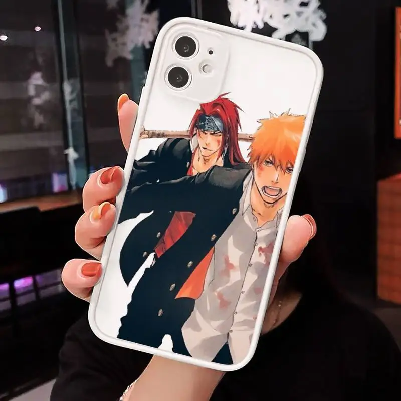 

Japanese anime Bleach Phone Cases Matte transparent For White iPhone 12 Mini 11 Pro XR XS Max 7 8 Plus X Back Cover