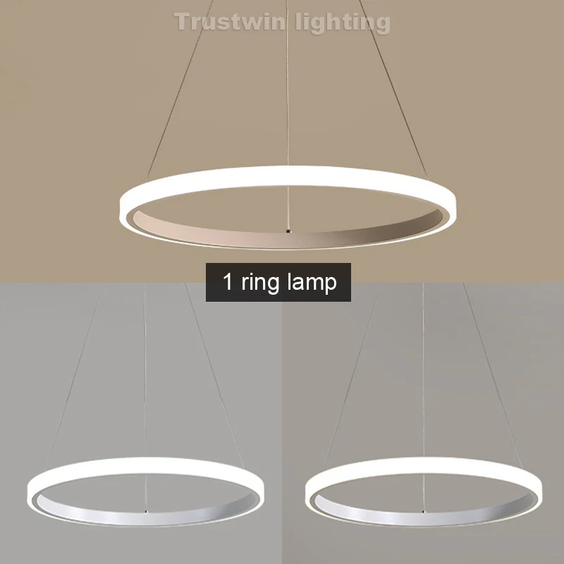 Черно-белая круглая современная светодиодная подвесная люстра из PMMA