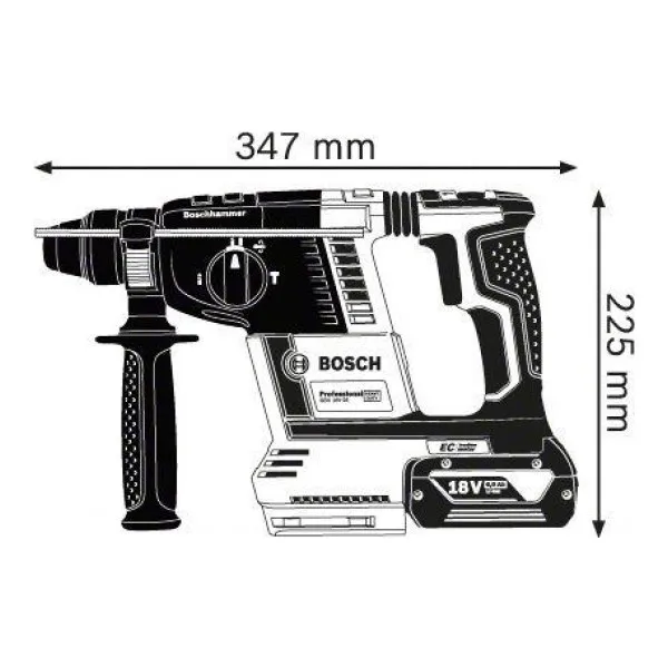 Перфоратор аккумуляторный SDS-Plus Bosch GBH 18V-26 0.611.909.000 | Инструменты