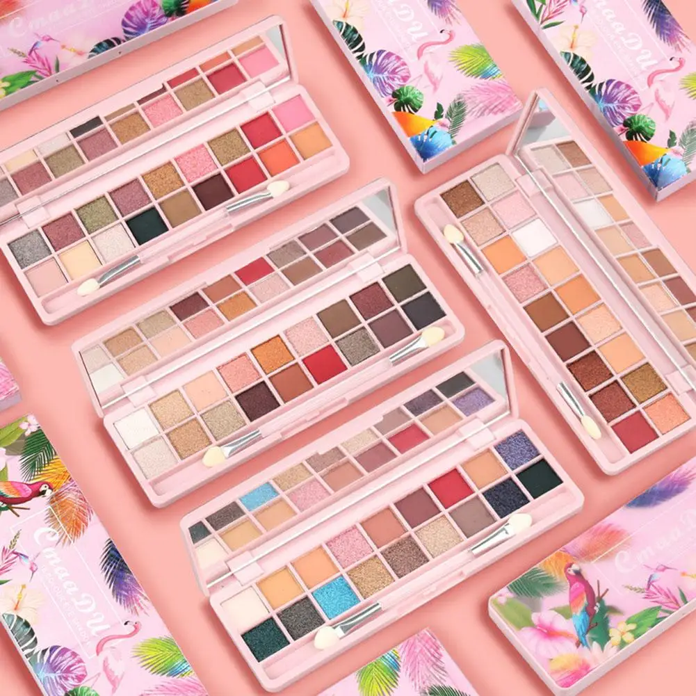 CmaaDu 18 цветов матовые перламутровые 3D тени для век палитра водонепроницаемый