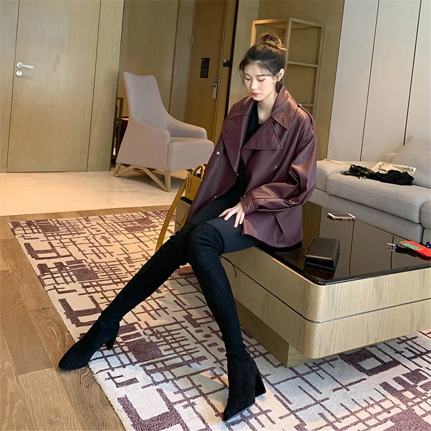 ZJVI/эластичные сапоги выше колена из коровьей замши сезон осень-зима пикантные