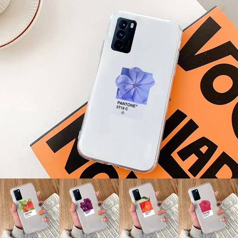 

Wave peach Fundas strawberry orange Phone Case Transparent For oppo Realme FIND V X Q 2 3 5 7 11 50 GT Q2 PRO PLUS moible bag