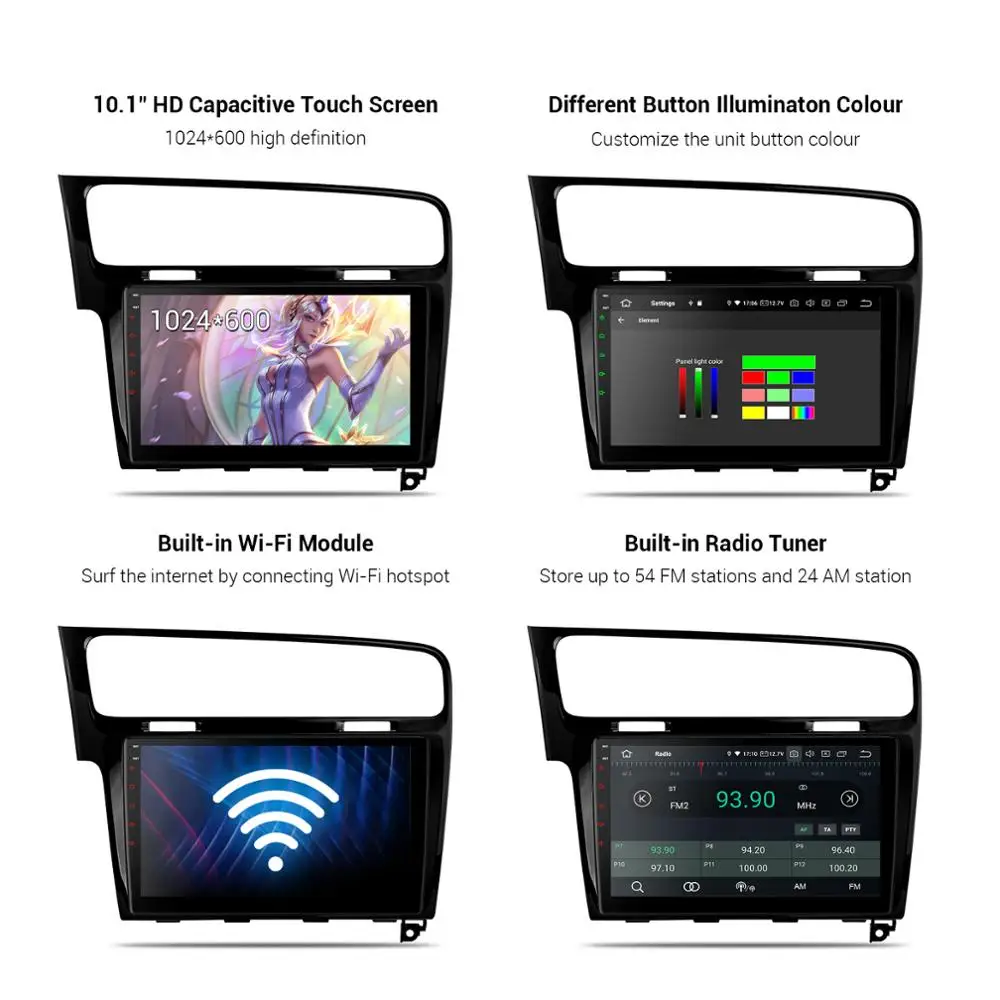 XTRONS 10 1 &quotAndroid 0 Qualcomm Bluetooth 5 автомобильное радио GPS OBD плеер для VW Volkswagen Golf 7 левый