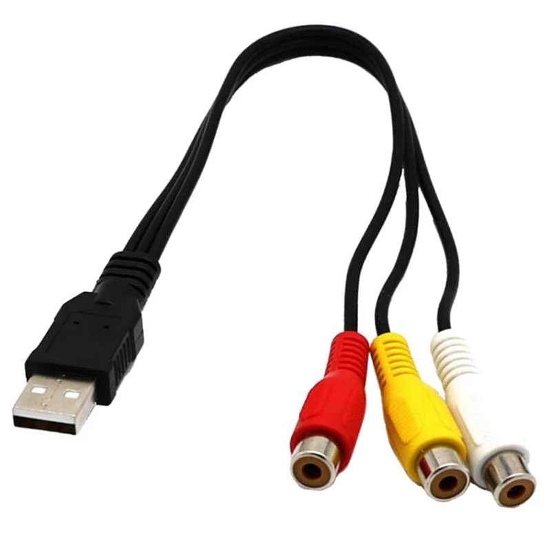 Кабель-переходник с USB на 3RCA переходник мама 3 RCA Rgb Video AV композитный для ТВ ПК DVR |