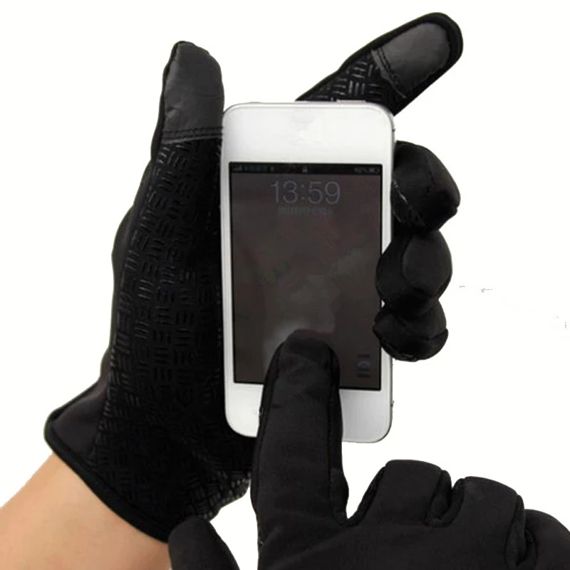 Зимние перчатки для сенсорного экрана мужские теплые ветрозащитные женщин
