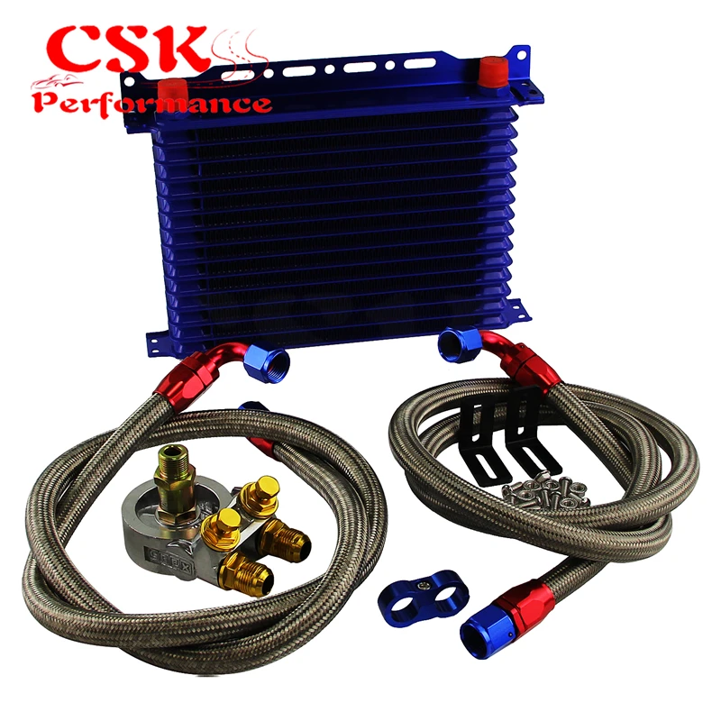 15 рядный двигатель гонки доверие масляный охладитель термостат адаптер шланг