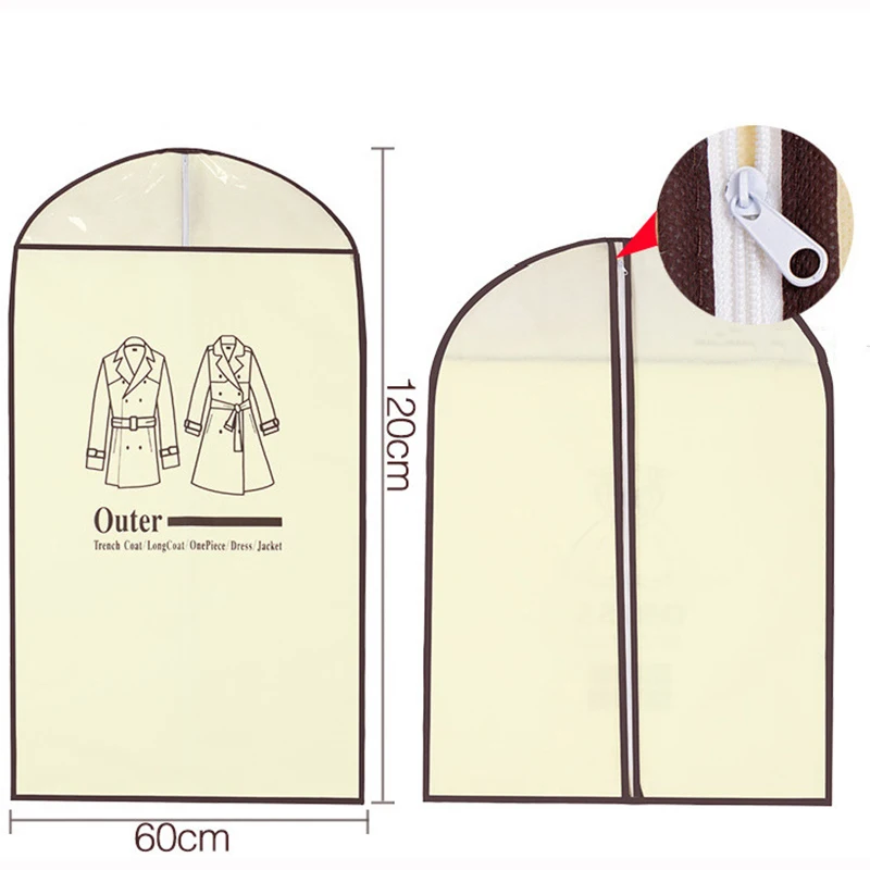 1 шт. черный чехол для пальто одежды костюма Пыленепроницаемая вешалка защита