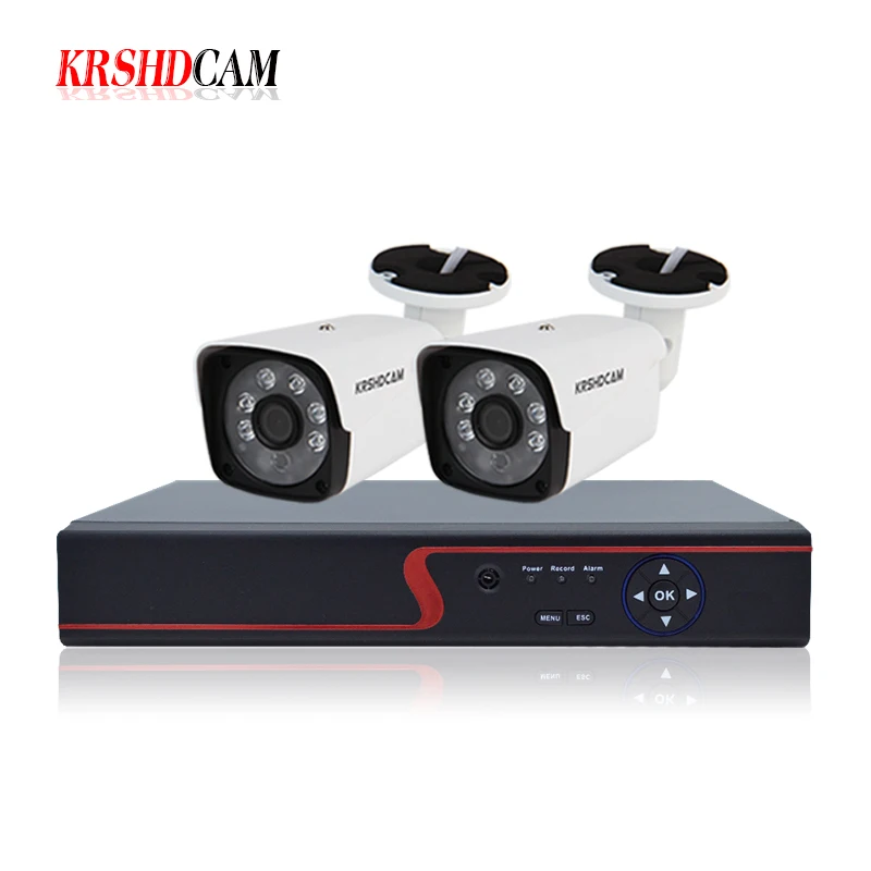 4CH 4K H.265 DVR система видеонаблюдения 2 шт. 5MP AHD камера s Открытый водонепроницаемый ip66 ИК ночного видения камеры безопасности HDMI комплект видеонаблюдения