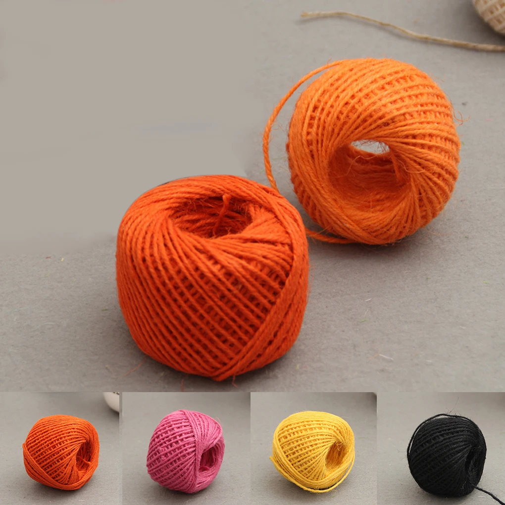 50 м натуральный Мешковина гессийский джутовый шнур-шпагат пеньковая веревка