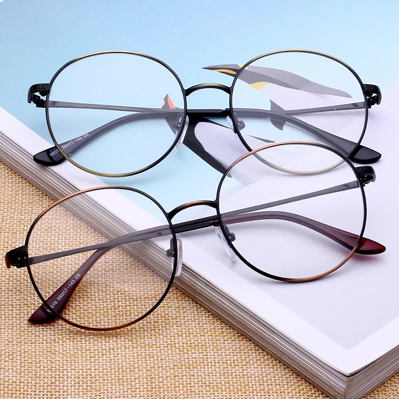 Новинка 2019 Классическая винтажная оправа для очков круглые линзы плоская