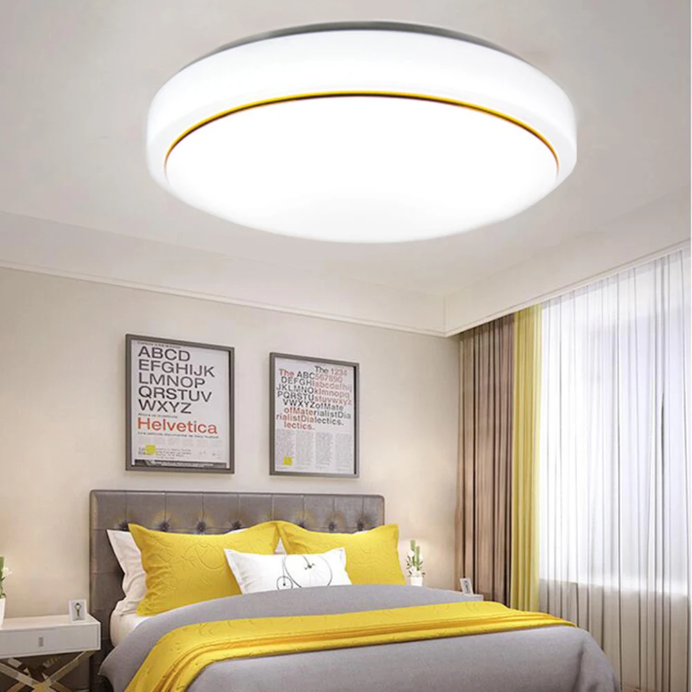

VIP Modern Design White Fixture Round Ceiling Light Idea For Living room Bedroom Meeting Room Corridor 18W AC 220V Cool White