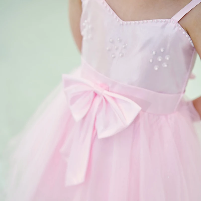 Модное Вечернее платье для девочек розовое свадебное на день рождения летняя
