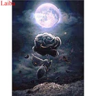 5D полный набор для вышивки крестом и бриллиантами черная Роза под лунным светом набор художественная вышивка домашний набор для отдыха DIY