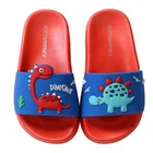 Новинка лета 2021, детские противоскользящие тапочки в стиле унисекс с милым динозавром для ванной комнаты, обувь для малышей