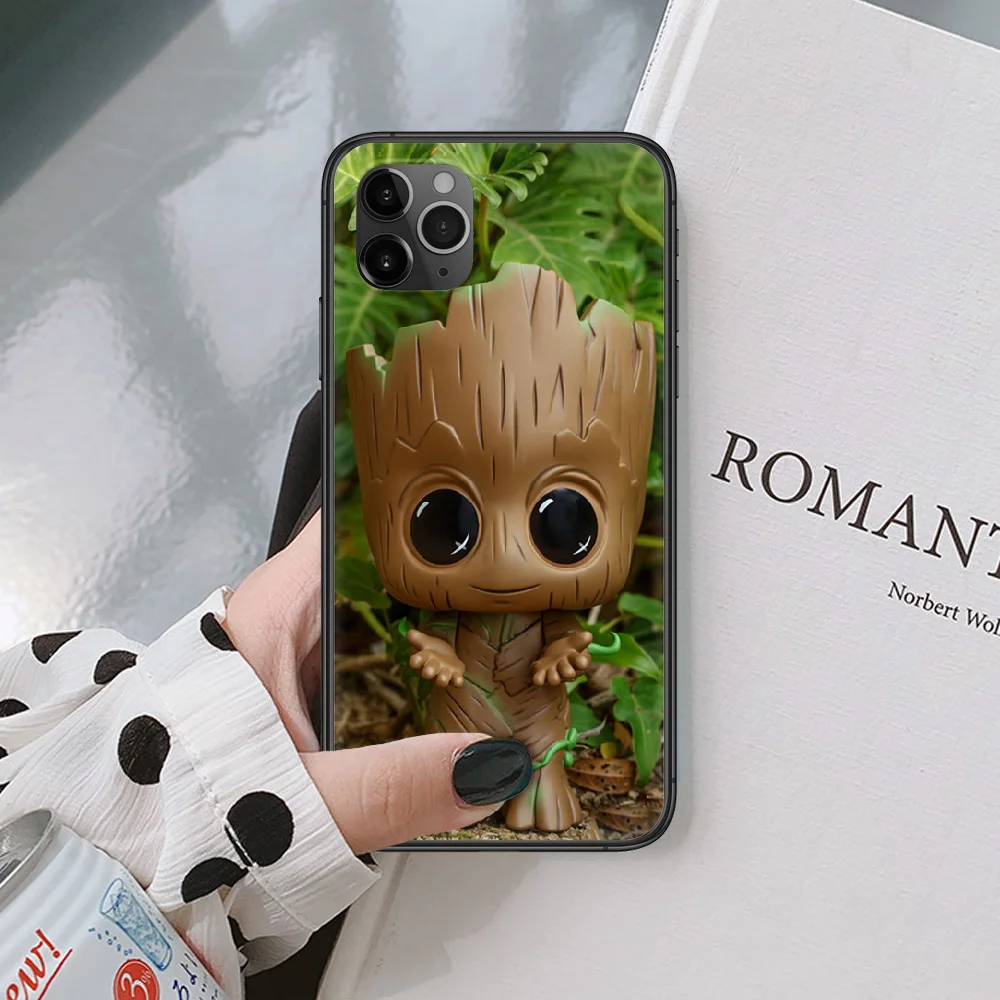 

Cartoon Cute Groot Phone Case For IPhone 4 4s 5 5S SE 5C 6 6S 7 8 Plus X XS XR 11 12 Mini Pro Max 2020 Black black Cell