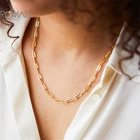 Ожерелье-цепочка ROMAD INS с инициалом, женское Трендовое ожерелье с позолоченной цепочкой до ключиц, ювелирное изделие, ожерелье-цепочка, оптовая продажа, 2021