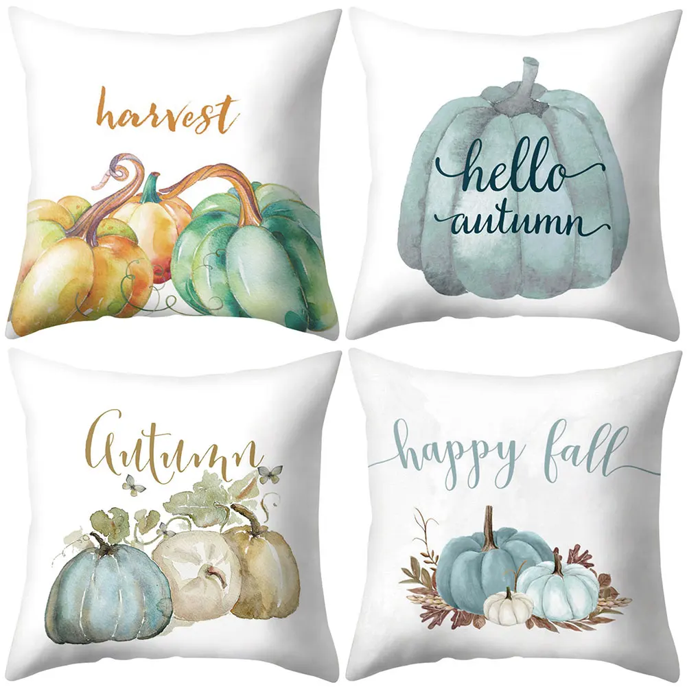 Съемный акварель Тыква наволочка в стиле День благодарения Чехол Подушка