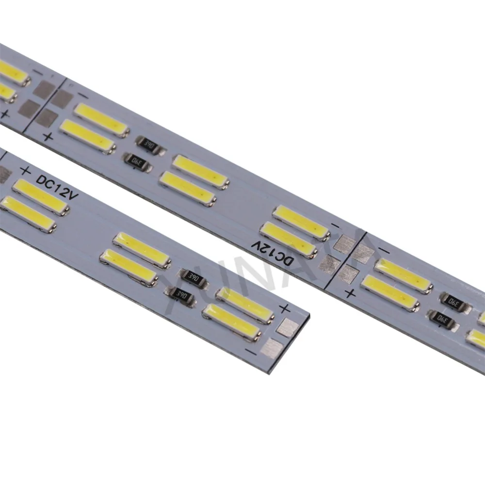 DC 12V двухрядные светодиодные бар света 25 см 50 см SMD8520 светодиодный жесткий линейный светильник 120 светодиодный s/M холодный белый Светодиодный Алюминиевый жесткий полосу