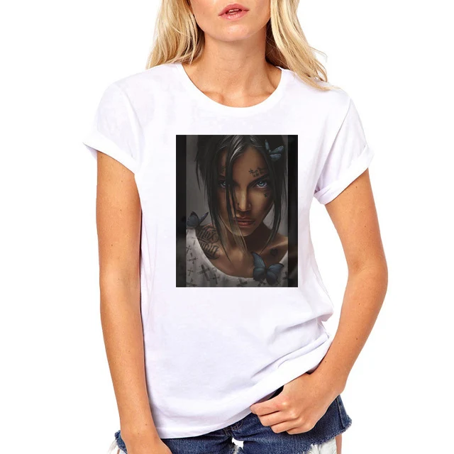 FIXSYS женская футболка с принтом, футболка с круглым вырезом, топы, футболки, Летние Стильные женские футболки, модные женские Забавные футболки, белые футболки - Цвет: HYY-WTQ5396