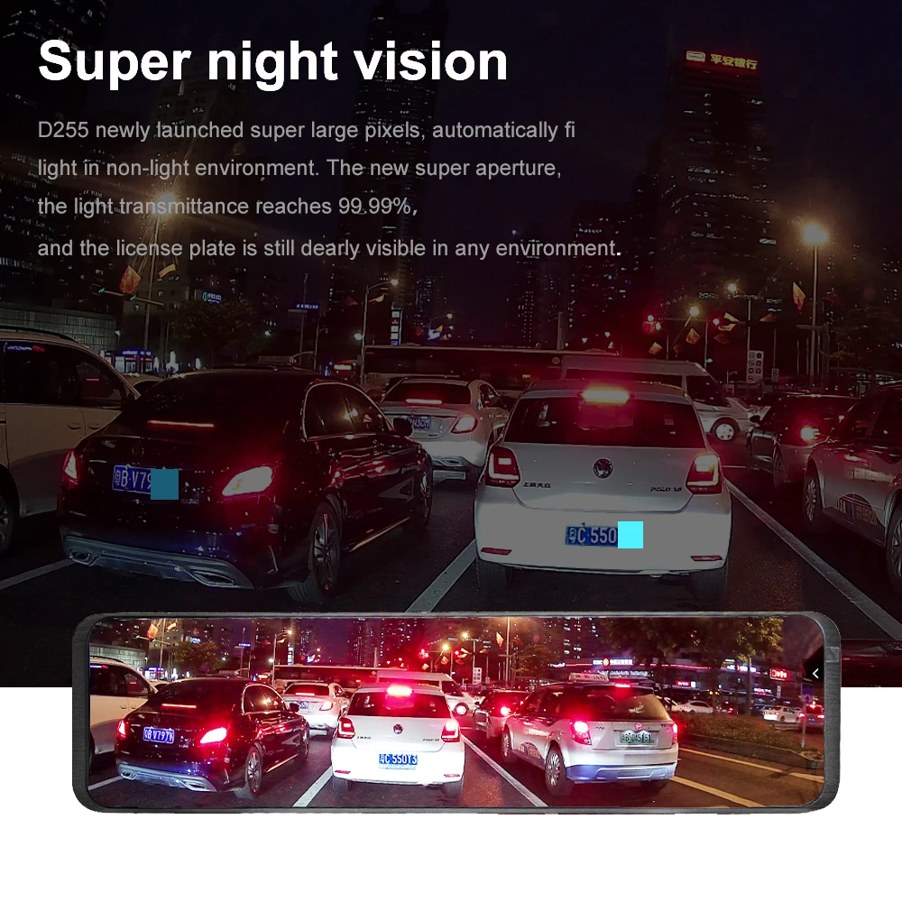 Автомобильный видеорегистратор Stream Media зеркальный двойной объектив 4K FHD 2160P