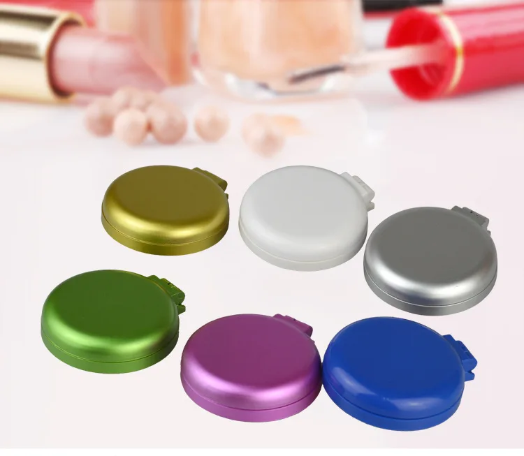 Makeup Mirror with Comb travel Portable folding mirror massage comb round flat mirror massage comb Makeup Tool logo printing