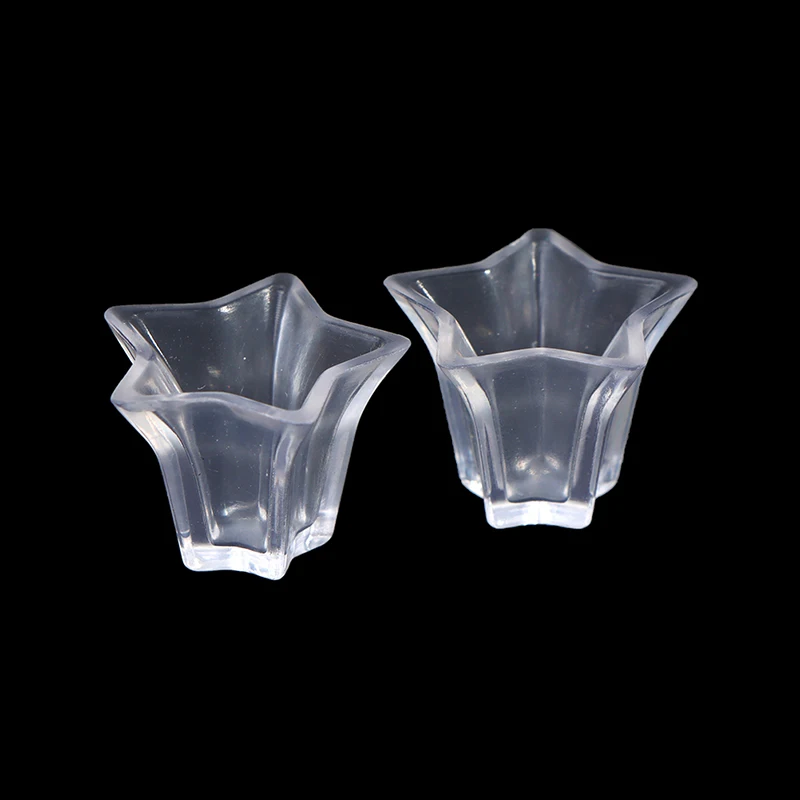 

4pcs Mini Cute Transparent Kitchenware Toy Kawaii Star Shape Drink Cups Doll House Decoration For Doll Accessories